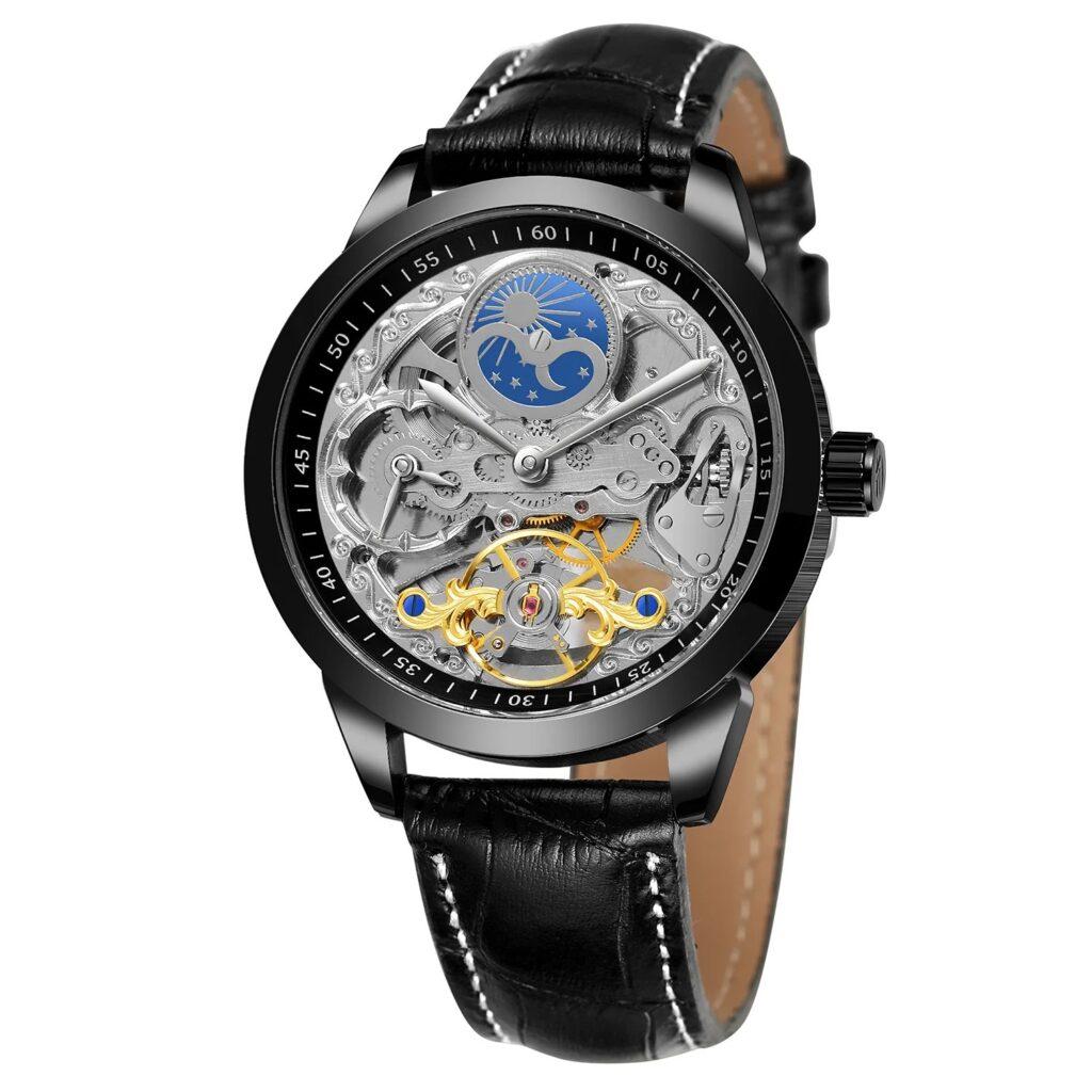 MD Mens Automatic Moon Phase Watch